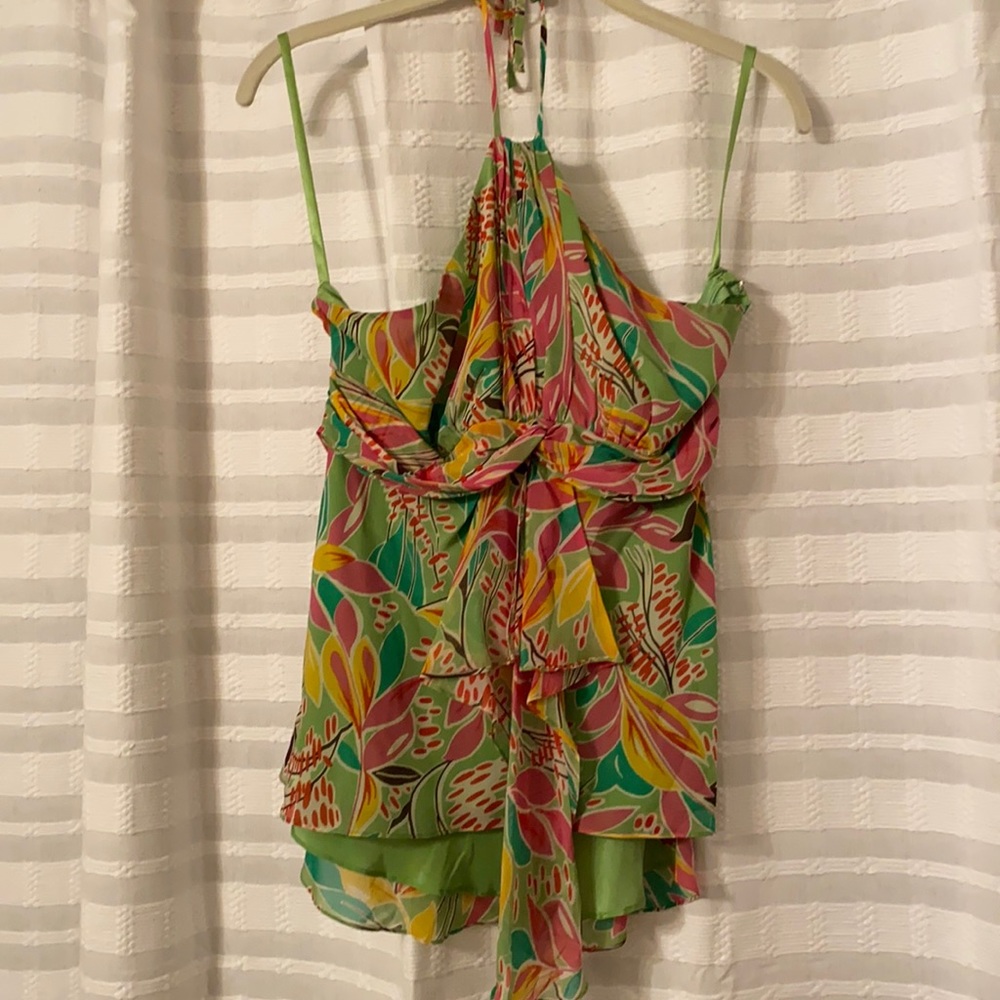⭐️BCBG MaxAzria⭐️ delicate silk ribbon halter (M)